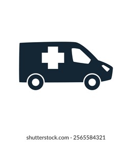 Ambulance logo, icon symbol. First aid response logo sign. Isolated on white background.