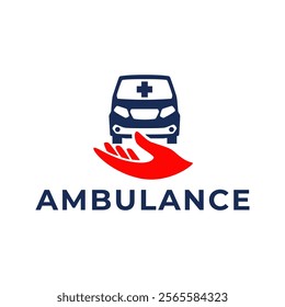 Ambulance logo, icon symbol. First aid response logo sign. Isolated on white background.