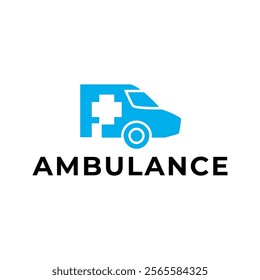 Ambulance logo, icon symbol. First aid response logo sign. Isolated on white background.