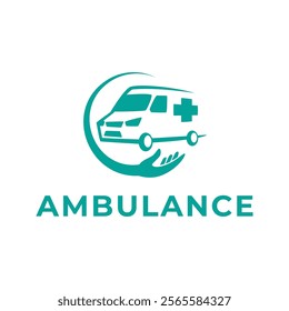 Ambulance logo, icon symbol. First aid response logo sign. Isolated on white background.