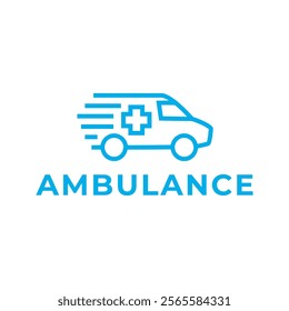 Ambulance logo, icon symbol. First aid response logo sign. Isolated on white background.