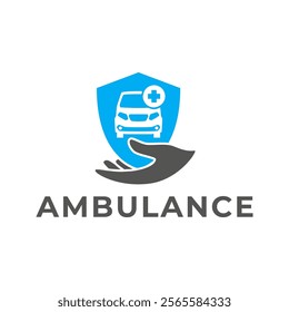 Ambulance logo, icon symbol. First aid response logo sign. Isolated on white background.