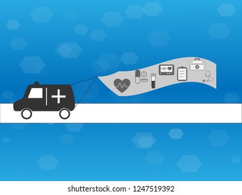 Ambulance with medical equipment