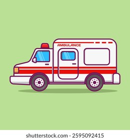 Ambulance, medicine and healthcare, transport vector