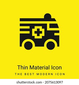 Ambulance minimal bright yellow material icon