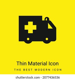 Ambulance minimal bright yellow material icon