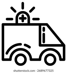 Ambulance Modern Vector Icon – Minimal Illustration Symbol Template for Web Mobile App UI Design