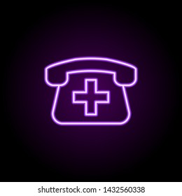 ambulance neon icon. Elements of web set. Simple icon for websites, web design, mobile app, info graphics