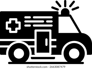 Ambulancia Nuevo Vector de diseño de iconos creativos