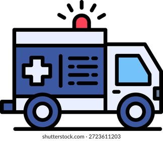 Ambulancia Nuevo Vector de diseño de iconos creativos