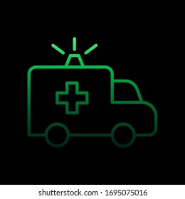 Icono del nolan de ambulancia. Línea delgada simple, contorno vector de iconos médicos para ui y ux, sitio web o aplicación móvil
