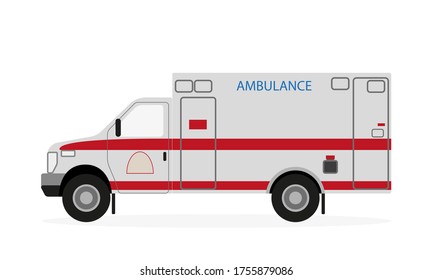 Ambulance on a white background