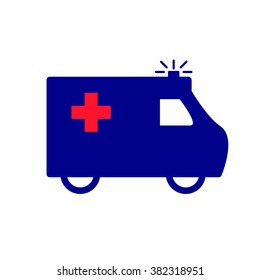 Ambulance on white background