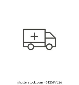 ambulance outline icon vector