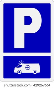 Ambulance Parking Sign