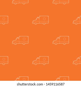 Ambulance pattern vector orange for any web design best
