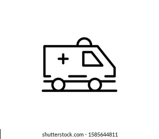 Ambulance premium line icon. Simple high quality pictogram. Modern outline style icons. Stroke vector illustration on a white background. 