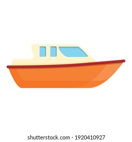 Ambulance rescue boat icon. Cartoon of ambulance rescue boat vector icon for web design isolated on white background