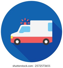 Ambulance rounded Vector EPS 10 for print, digital UI, UX kit, web and app development for health, business, finance, economy, education, hospital management and more.