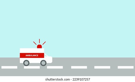 Ambulance Running on Road and Transfer Patient to Hospital