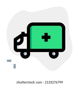 Ambulance for saving the COVID-19 patient layout
