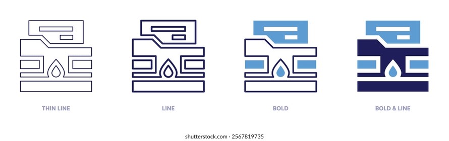 Ambulance services icon in 4 different styles. Thin Line, Line, Bold, and Bold Line. Duotone style. Editable stroke.