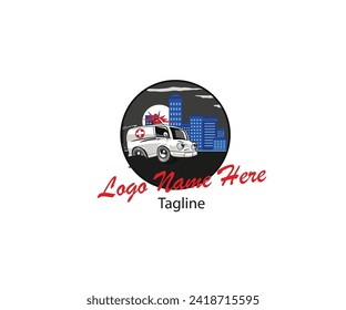 Vector de diseño de logotipo de servicios de ambulancia