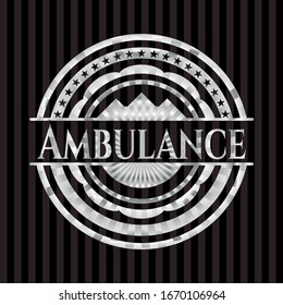 Banda brillante plateada de ambulancia. Ilustración vectorial. Mosaico.