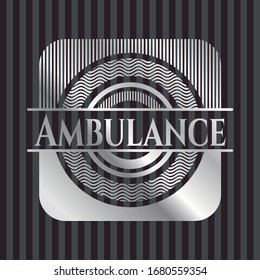 Banda brillante plateada de ambulancia. Ilustración vectorial. Mosaico.