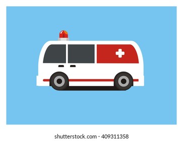 ambulance simple flat illustration