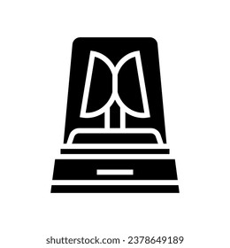 ambulance siren glyph icon vector. ambulance siren sign. isolated symbol illustration