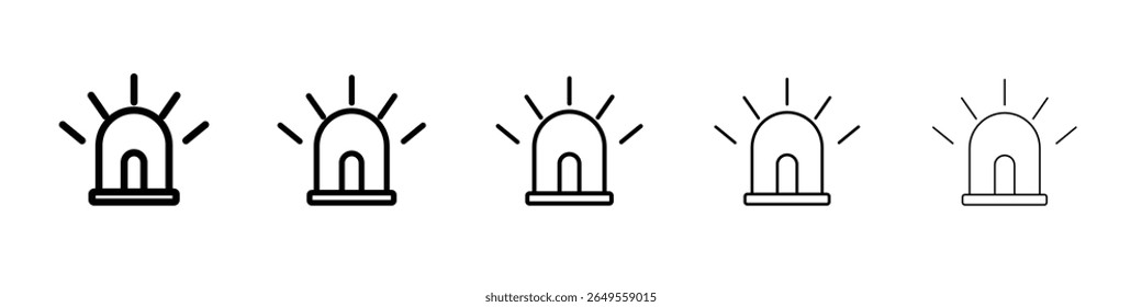 Ambulância sirene ícone plano simples esboço logotipo