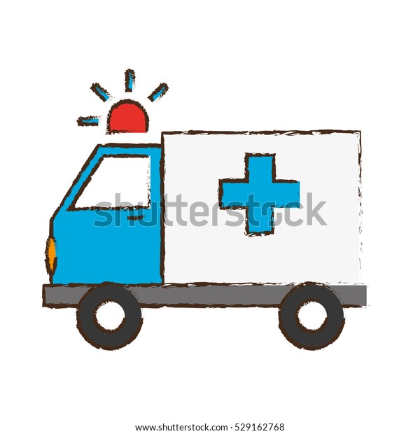 ambulance with siren icon image vector illustration\
design 