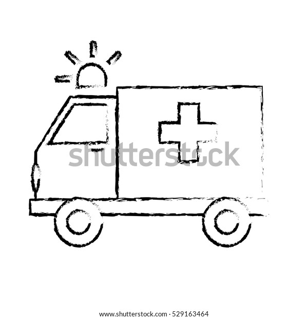 ambulance with siren icon image vector illustration
design 