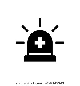 Ambulance siren icon, modern vector isolated on white background.