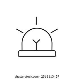 Ambulance siren icon Outline vector line symbol