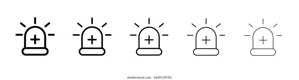 Ambulance siren icon simple illustration logo art