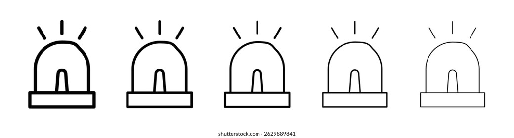 Ambulance siren icon Simple thin line flat symbol