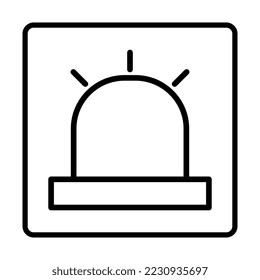 ambulance siren Icon. Social media sign icons. Vector illustration isolated for graphic, web design, apps and websites