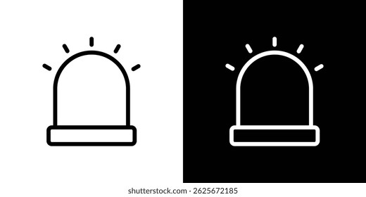 Ambulance siren icon vector collection. vector sign illustration