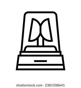 ambulance siren line icon vector. ambulance siren sign. isolated contour symbol black illustration