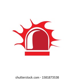 ambulance sirens logo or symbol template simple