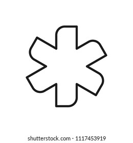 ambulance star vector icon