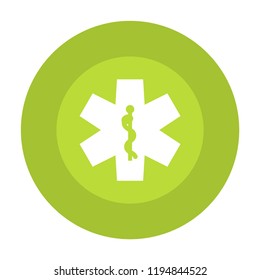 ambulance star vector icon