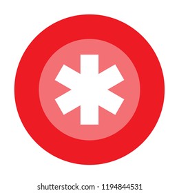 ambulance star vector icon