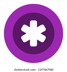 ambulance star vector icon