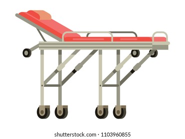 ambulance stretcher flat style vector illustration