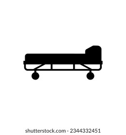 Ambulance stretcher icon on white background