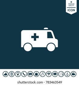 Ambulance symbol icon
