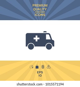 Ambulance symbol icon. Element for your design
